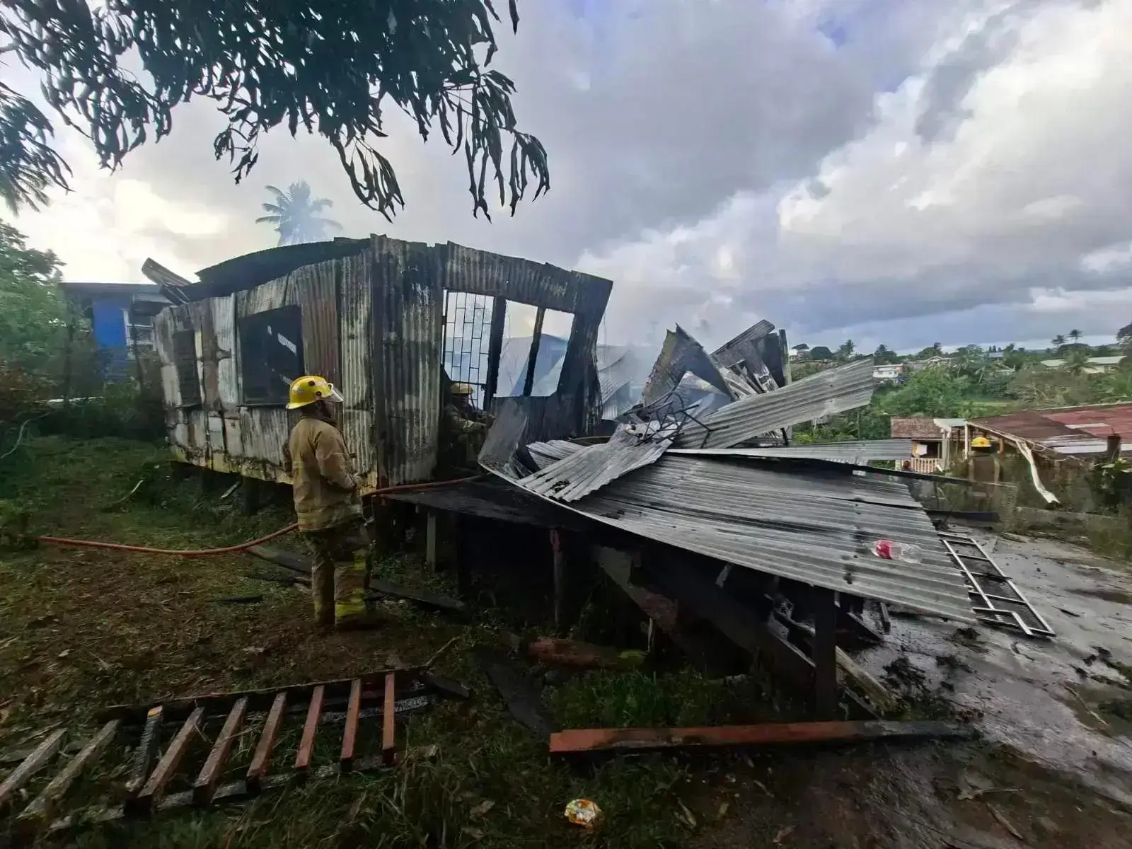 A young woman has died following a devastating house fire at Levuka Settlement, off Bureta Street in Samabula North