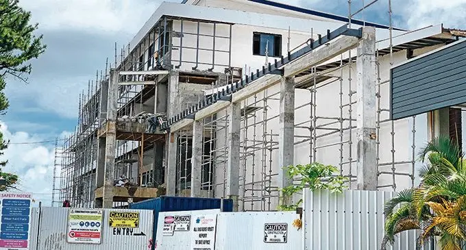 The Business, Hospitality and Tourism Studies (CBHTS) building at Nasinu Campus which is under construction. Photo: Wati Talebula