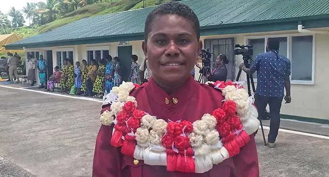 Fiji Corrections Service new recruit Roela Koroi Marama. Photo: Sosiveta Korobiau