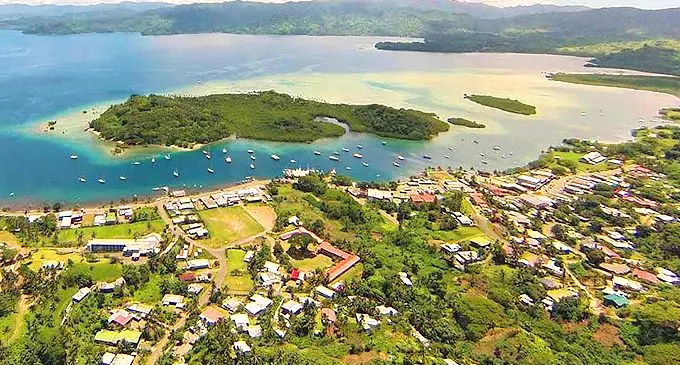 Savusavu town, on the island of Vanua Levu in the province of Cakaudrove.