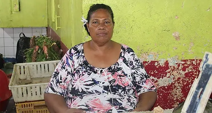 Suva Municipal Market vendor Sinate Bale.