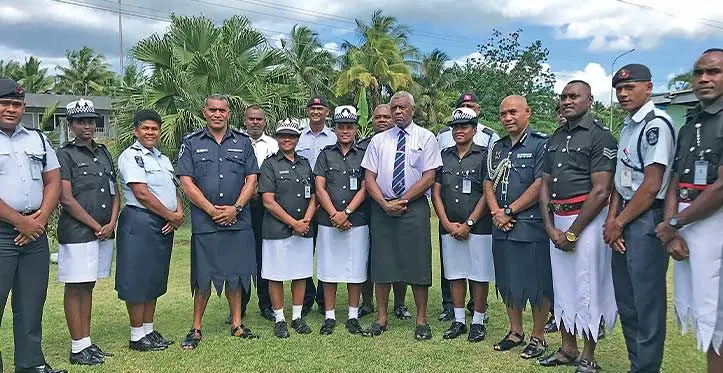 Minister for Home Affairs and Immigration Pio Tikoduadua at Seaqaqa Police Station in Macuata on April 11, 2023. Photo: Shratika Naidu