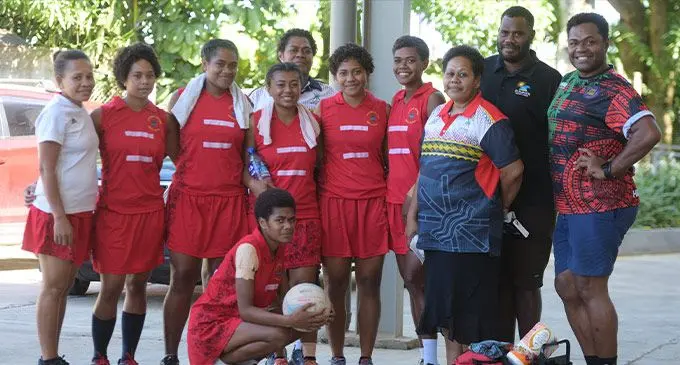 Naitasiri Highlanders netball team at the FMF Gym in Suva today. Photo: Ronald Kumar 