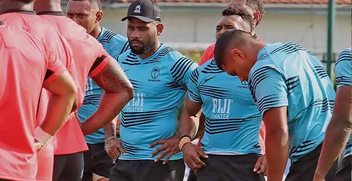 From left: Flying Fijians Vilive Miramira, Vilimoni Botitu, Sireli Maqala and Zuriel Togiatama. Photo: FRU Media