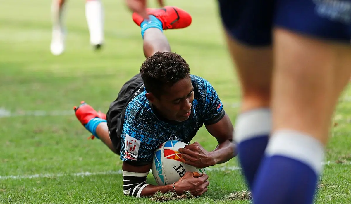 Fiji Airways Fijiana 7s rep Luisa Tisolo scores a try against England during the Sydney Sevens at Bankwest Stadium in Parramatta, Australia on February 2, 2020. The much-improved Fijians finished at fifth place and moved up to seventh spot of the World Sevens Series. Photo: World Rugby