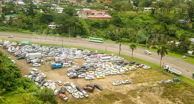 The Autoworld Trading Fiji Ltd yard in Samabula, Suva. Photo: Leon Lord