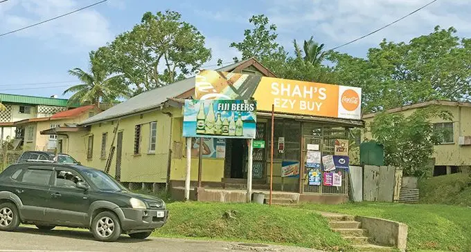 The Nacara Street shop which was attacked and robbed a few days ago.