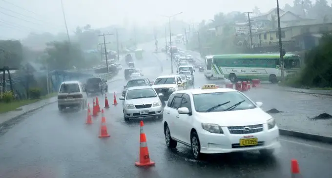 Fiji Roads Authority will continue the road work along Laqere bridge and Kalabu Road junction. Photo: Ronald Kumar 