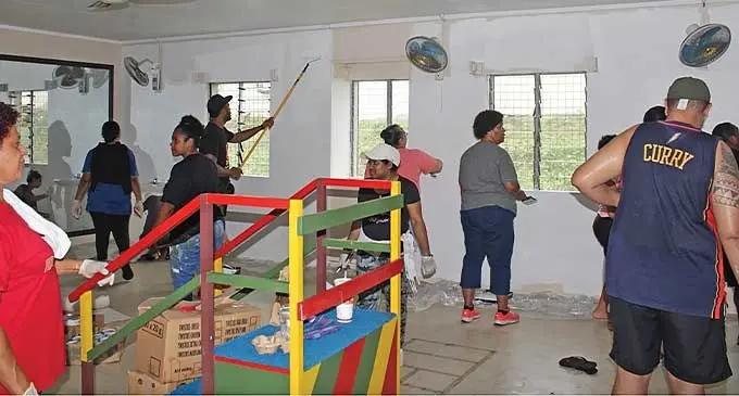 Selfless Fiji volunteers at Frank Hilton