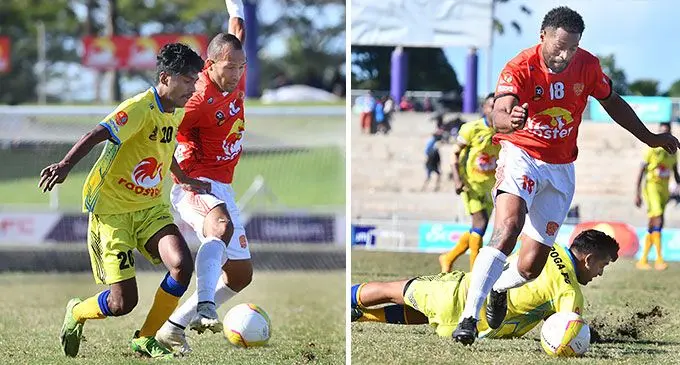 Action from Rewa and Nadroga during their Battle of the Giants pool match. Photos: Ronald Kumar