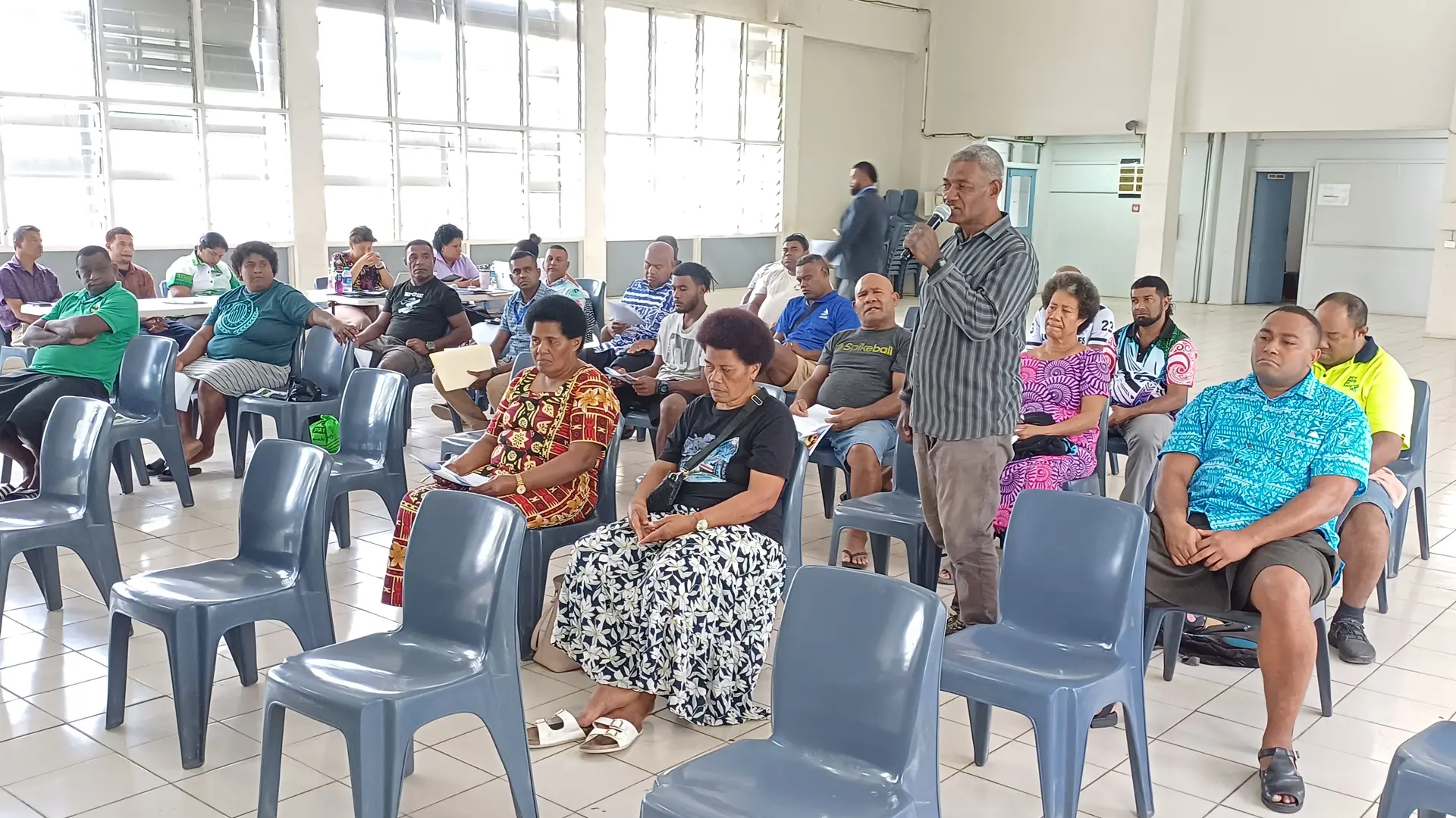 Josua Vosawale making submissions during the consultation on the Yaqona (Kava) Bill at the Civic Centre in Labasa on October 13, 2026. 