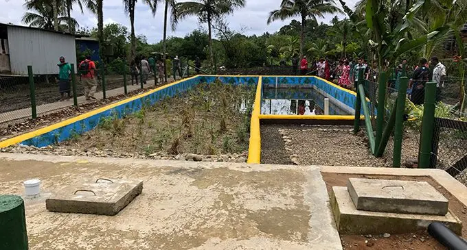 Sewage system in Tamavua-I-Wai Settlement