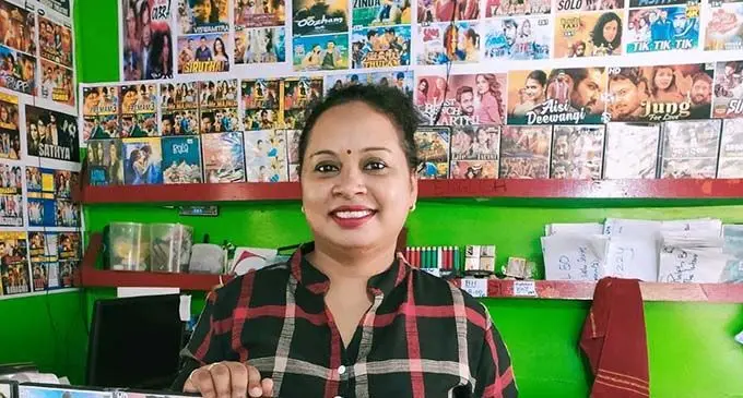 Angeline Mala inside her DVD library in Labasa on October, 24, 2020. Photo: Ashmita Prasad