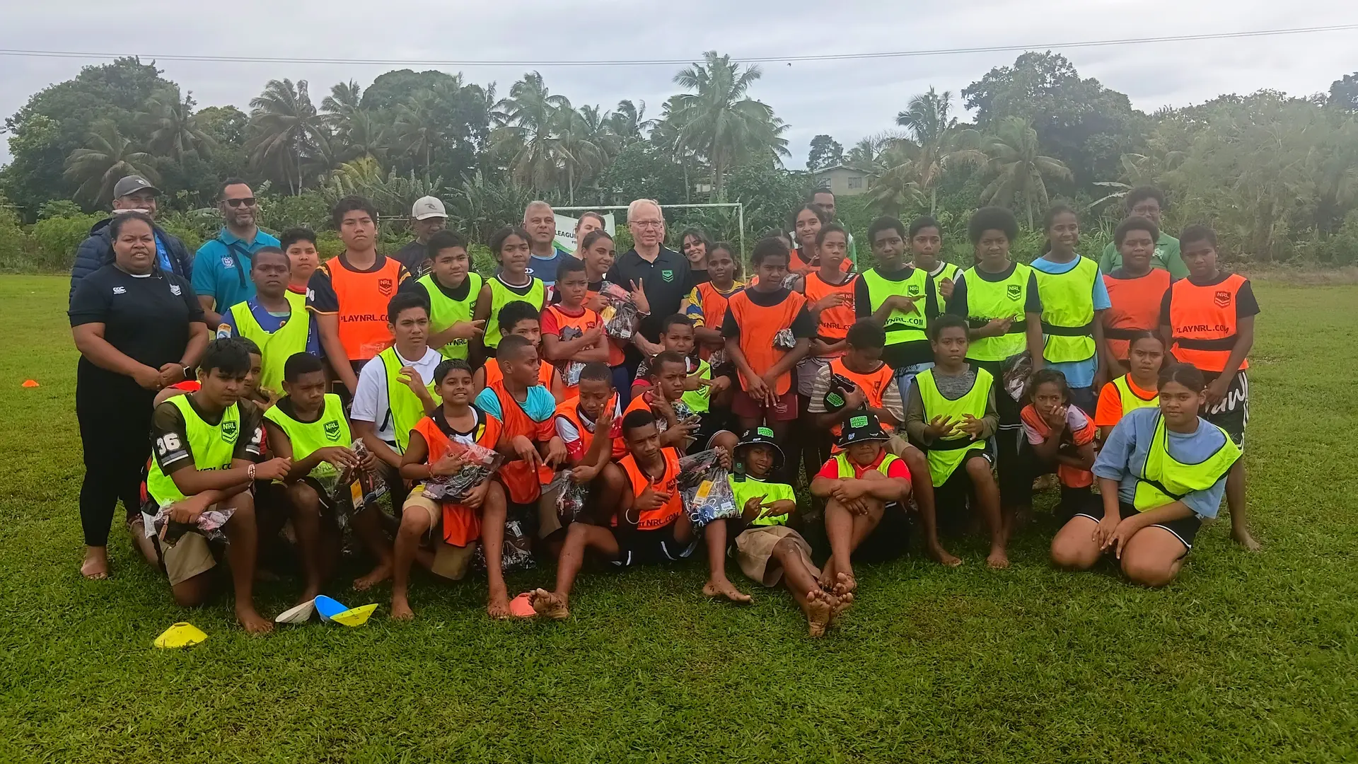 Australian Rugby League with Fiji National Rugby League officials
