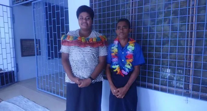 Lautoka Special School headgirl Masilina Mara (left) and headboy Sekope Domolevu at the school on February 16, 2018. Photo: Karalaini Tavi