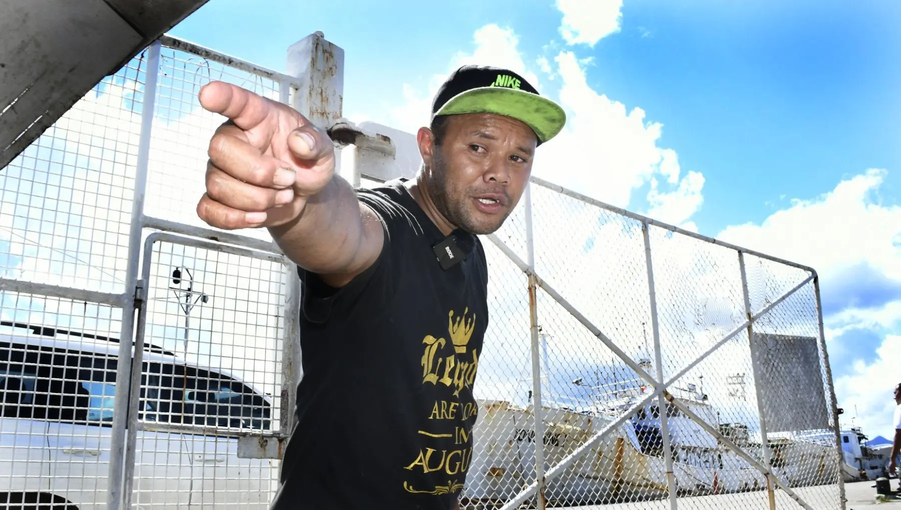 Security officer, Paula Vale, 39, while relaying the horrific ordeal as he was held at a knifepoint during an alleged robbery at Millers Wharf in Suva on December 30, 2025.