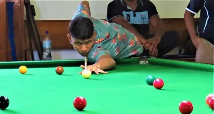 Manav Raj in action during the final.