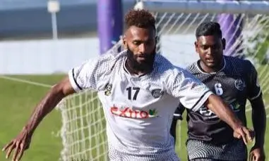 Suva striker Siotame Kubu (17) during the Extra Premier League match against Ba. Photo: Fiji FA Media