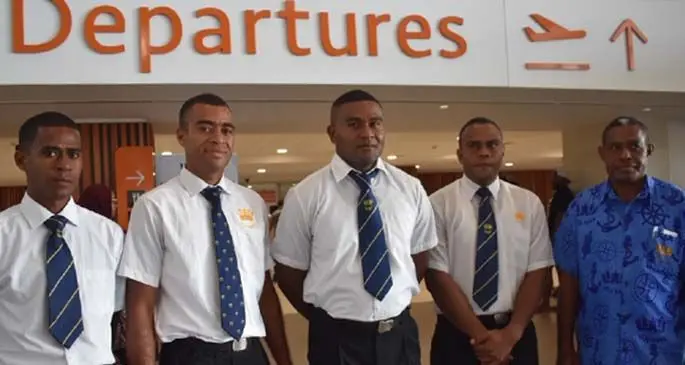 Navy officers ready to depart for their three-month attachment with the Royal New Zealand Navy.