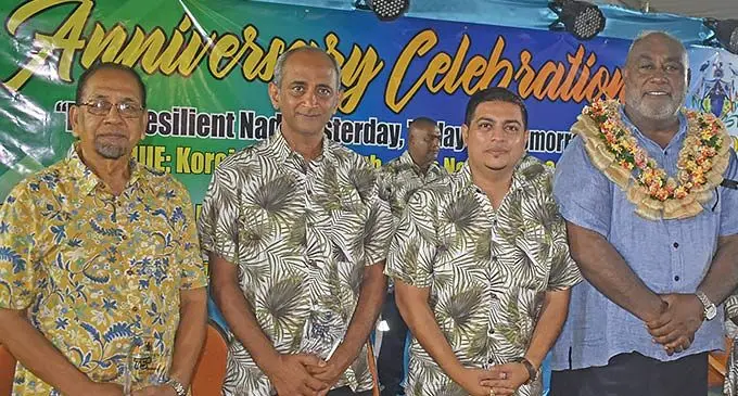 Former Special Administrator Robin Ali, former Mayor Sanjit Patel, Nadi Special Administrator Chair Lawrence Kumar with Minister for Fisheries Semi Koroilavesau. Photo: Waisea Nasokia
