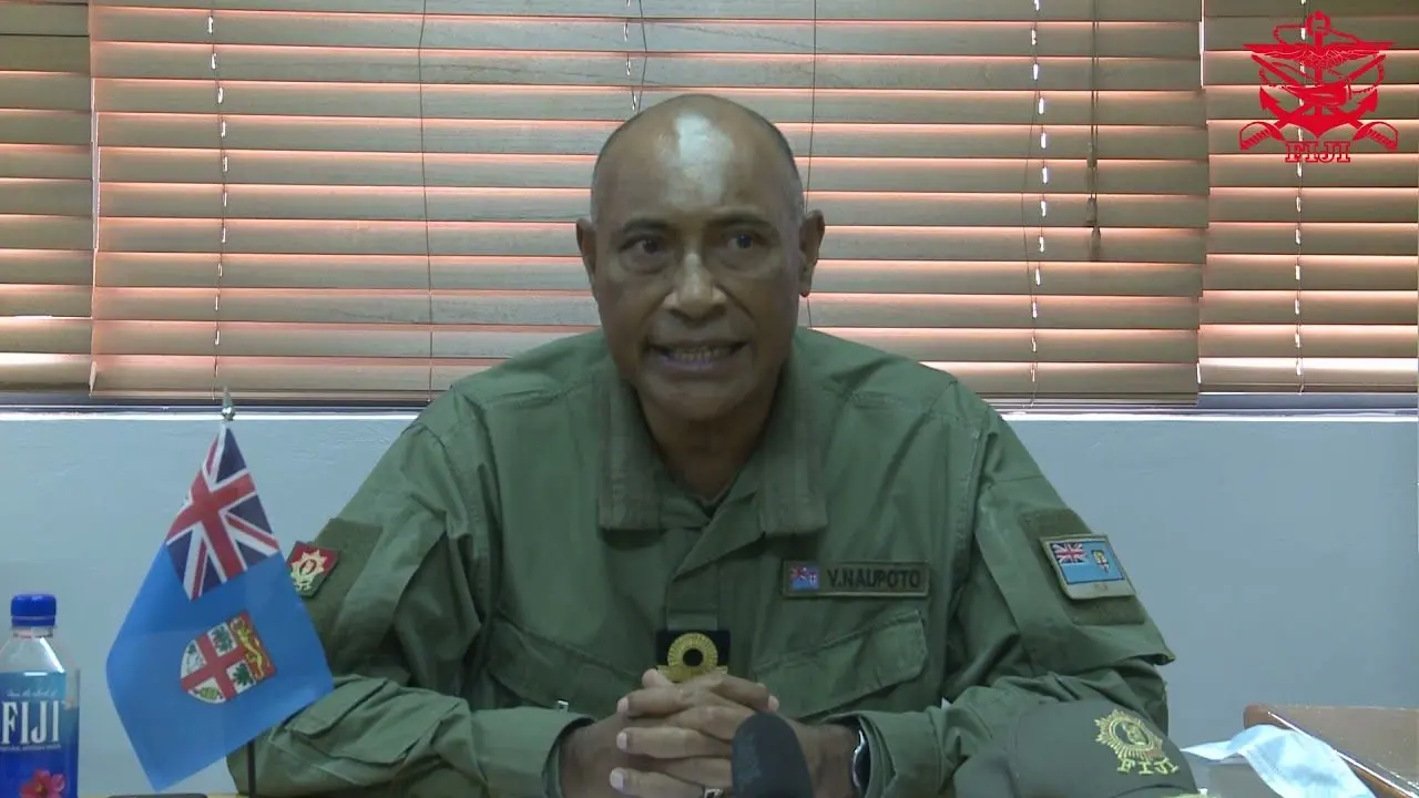 Republic of Fiji Military Forces Commander, Rear Admiral Viliame Naupoto. 
