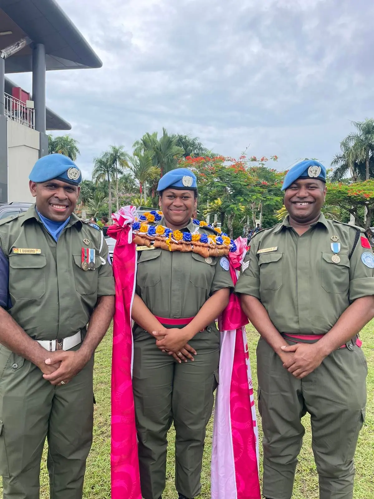 From left: Sergeant Tomasi Duikoro, Sergeant Kereni Sorowaqani, and Sergeant Avinesh Naicker.