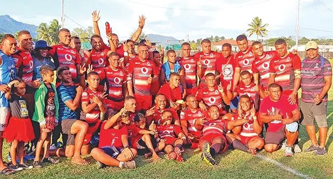 Macuata rugby players, officials and fans after their 24-20 win over Nanukuloa in the Vodafone Vanua Championship at Subrail Park, Labasa, on May 14, 2022. Photo: Sampras Anand.
