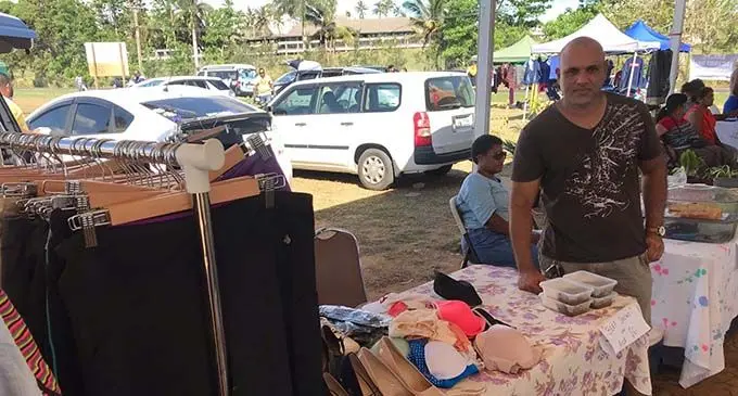 Samuel Kumar at  VotCity/JetSet Flea Markets in Votualevu Nadi.  Photo: Waisea Nasokia.