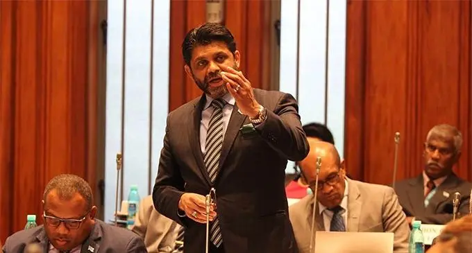 Attorney-General Aiyaz Sayed-Khaiyum in Parliament.