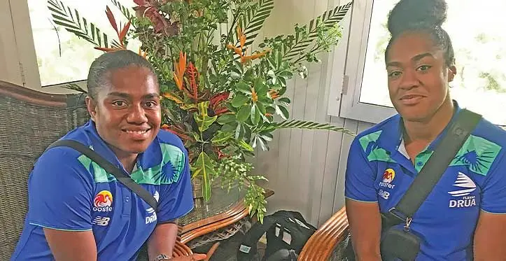 Macuata represent... Wainikiti Vosadrau (left) and Sulita Waisega at the Australian High Commission on May 12, 2023. Photo: Sereana Salalo