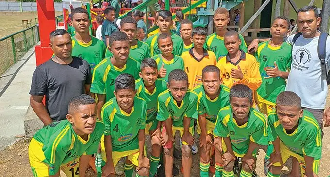 North West Nadroga team at the Digicel/Ram’s Cleaning Service primary schools Interdistrict championship at Garvey Park, Tavua on September 21, 2022. Photo: Waisea Nasokia