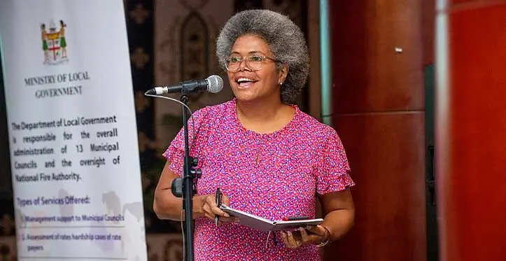 Assistant Minister for Local Government, Lenora Qereqeratabua during Municipal Council Elections public consultations at the Suva Civic Centre on April 24, 2023. Photo: Leon Lord