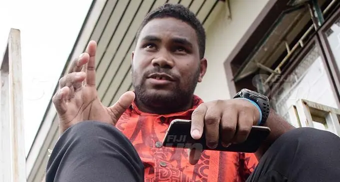 Solomon Island, FNU Medical student, Godwin Ramoi 22 , explains how a knife wielding man attacked him and his friends following a failed robbery attempt. Photo: Ronald Kumar