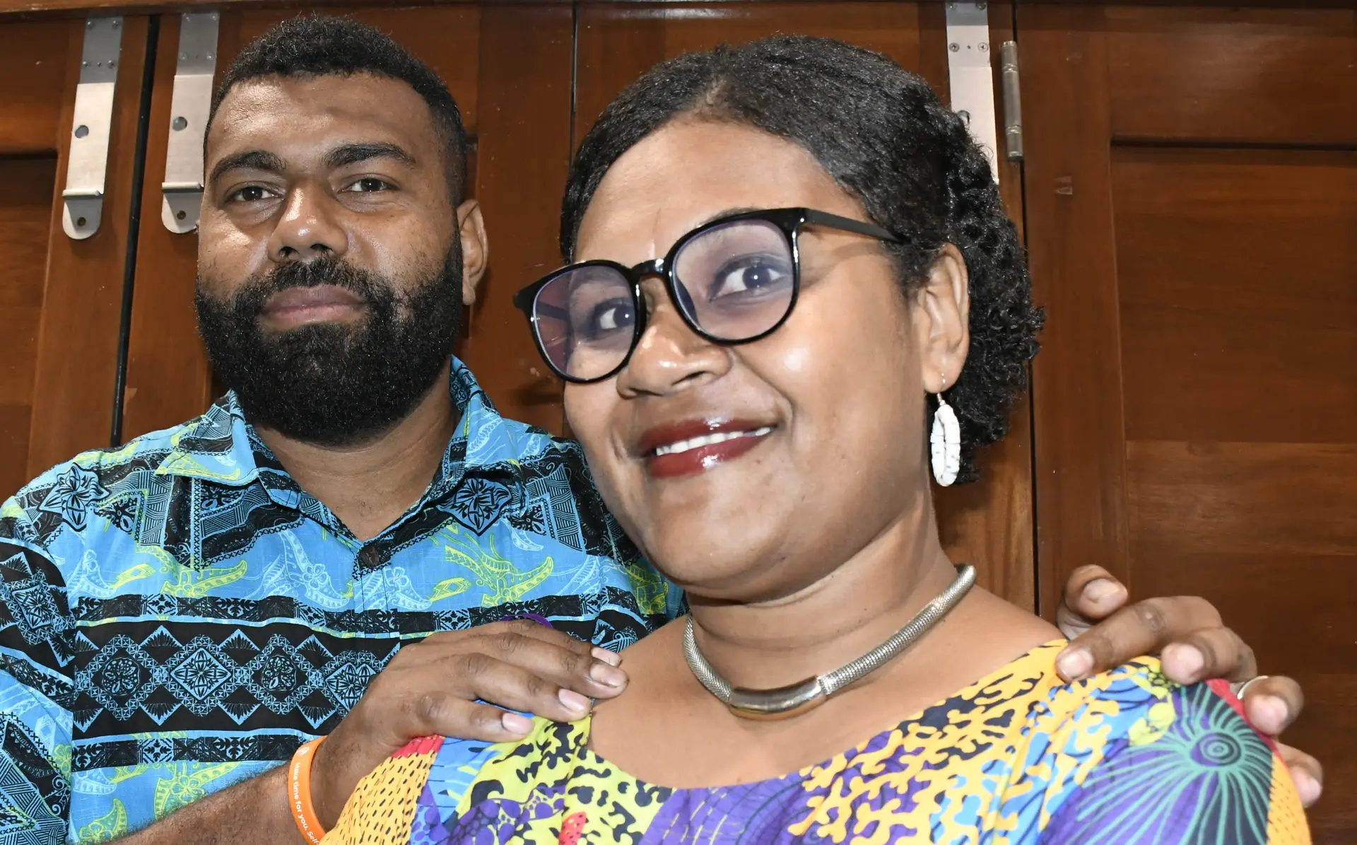Akariva Tawake with his wife, Ulamila Gatu. 