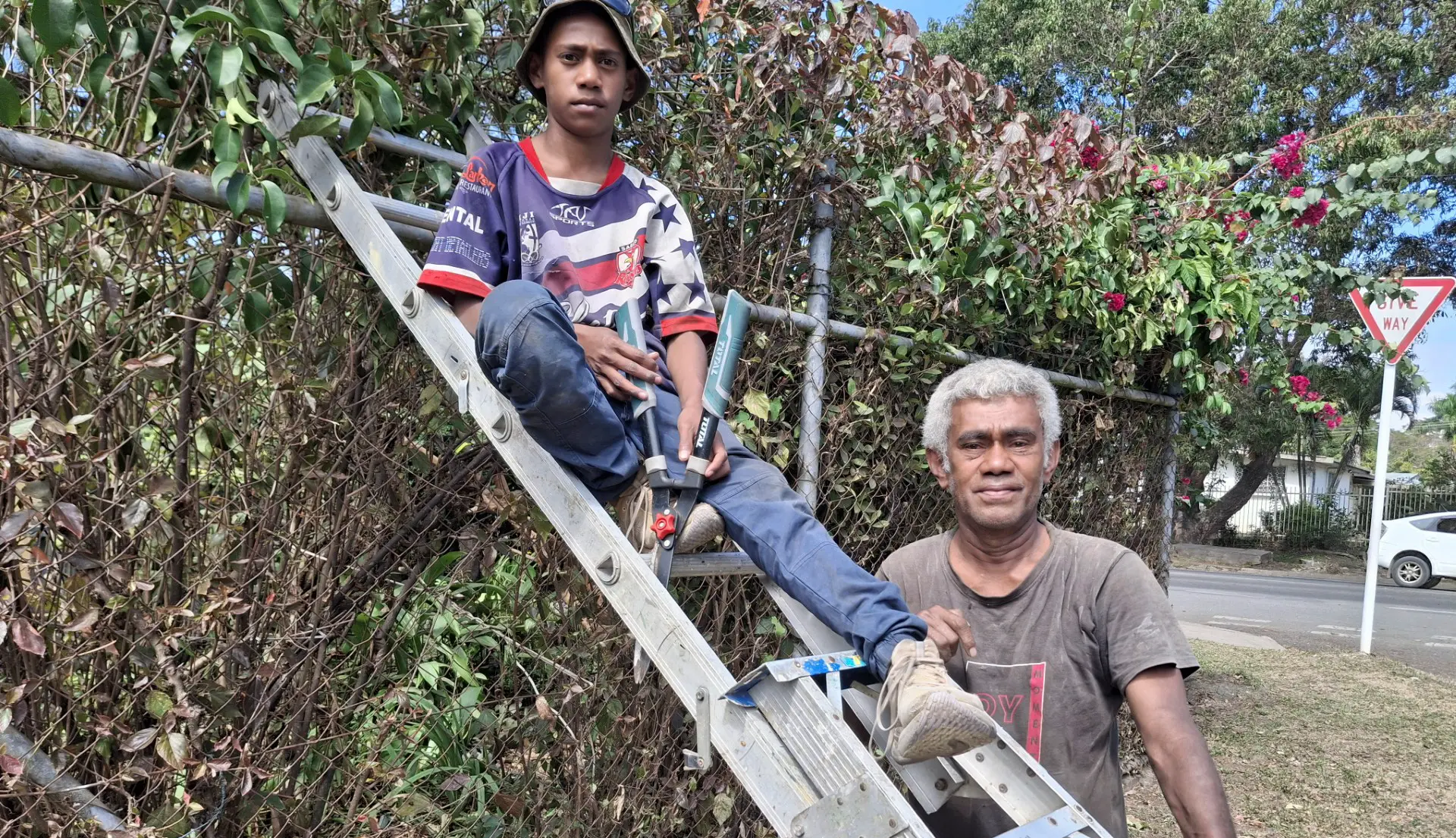 At 64, father of six Milio Waqa still works alongside his youngest son, determined to teach him that hard work, responsibility and a father’s guidance are stronger influences than drugs, peer pressure and the distractions facing young people today.