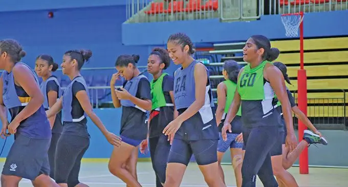 The Fijian Pearls extended squad during their final trials at the Vodafone Arena, Suva on September 22, 2022. Photos: Netball Fiji