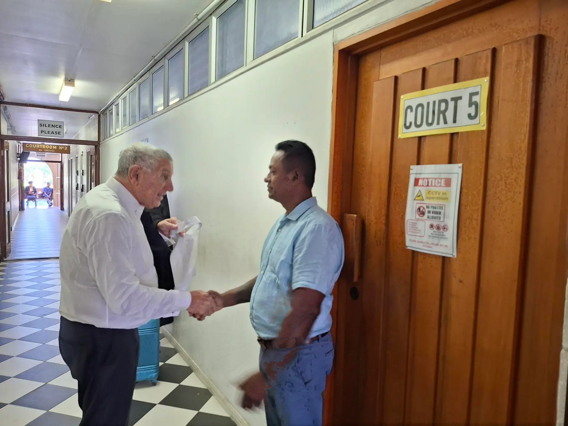  Defence counsel Stephen Stanton with the accused, Sundar Lal at the High Court in Lautoka. 