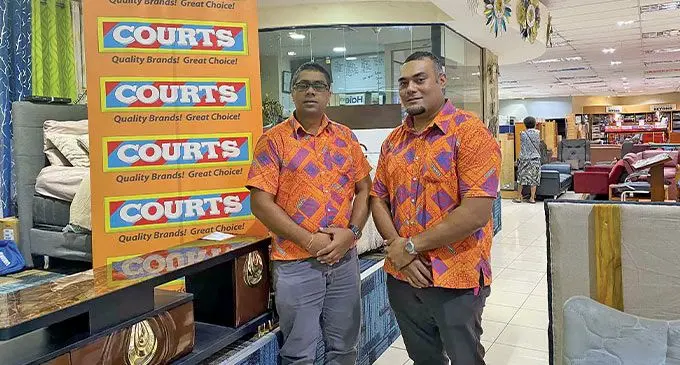 From left: Regional Manager Ronil Prasad and Marketing, Digital Director Joni Moce after the promotion launch on August 5, 2022. Photo: Sosiveta Korobiau