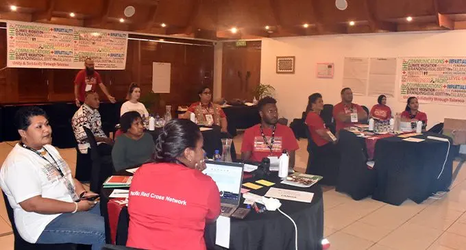 Participants of the  Pacific Red Cross Forum at the Tanoa International Hotel in Nadi on September 5,2022.Photo. Salote Qalubau