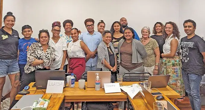 Participants of the most recent website building workshop.