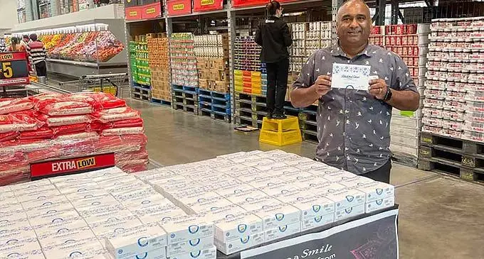 Bhikhabhai Foil Packs Diwali Sweets at Pak N Save in Auckland.