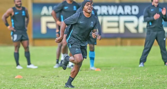 Fiji Airways Fijian sevens men’s captain Waisea Nacuqu during the captain’s run in Cape Town, South Africa on September 8, 2022. Photo: World Rugby.