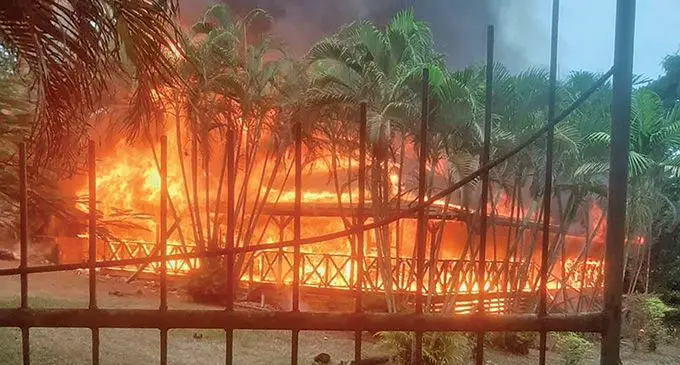 The house was engulfed in fire at Dreketi Feeder Road in Saweni, Lautoka.