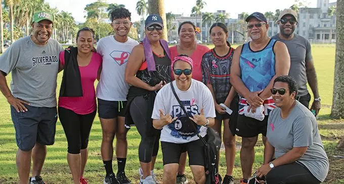 Some of the participants at the Pinkwalk at Albert Park in Suva on September 26, 2020. Photo: Fiji Cancer Society