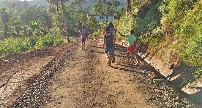 Villagers of Batinivurewai Settlement in Wainunu, Bua using the new access road to their settlement.