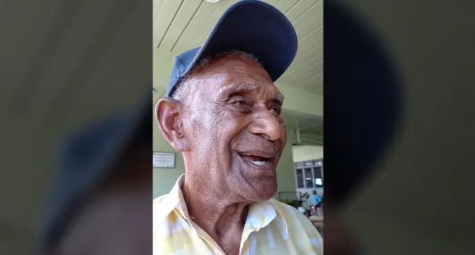 Josateki Tabaka, 90, at Nausori Market on January 30, 2022. Photo: Ronald Kumar
