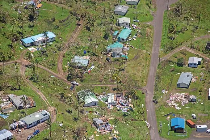 Villages along the Macuata northen side of Vitilevu  during Cyclone Yasa’s devestation in the north on the 19th December 2020. Photo- Leon Lord