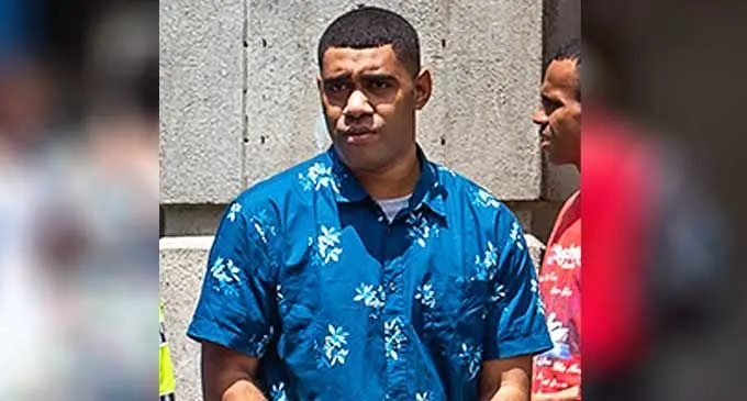 Murder accused, Inoke Qalo Loloma outside the High Court in Suva on January 29, 2024. Photo: Beranadeta Nagatalevu