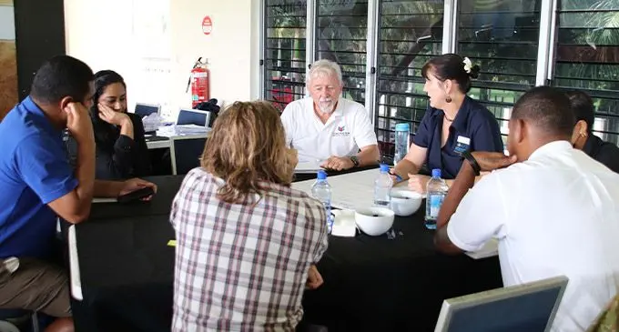 Industrial leaders sharing their stories during a group exercise  at the Industry Engagement on July 26,2022.