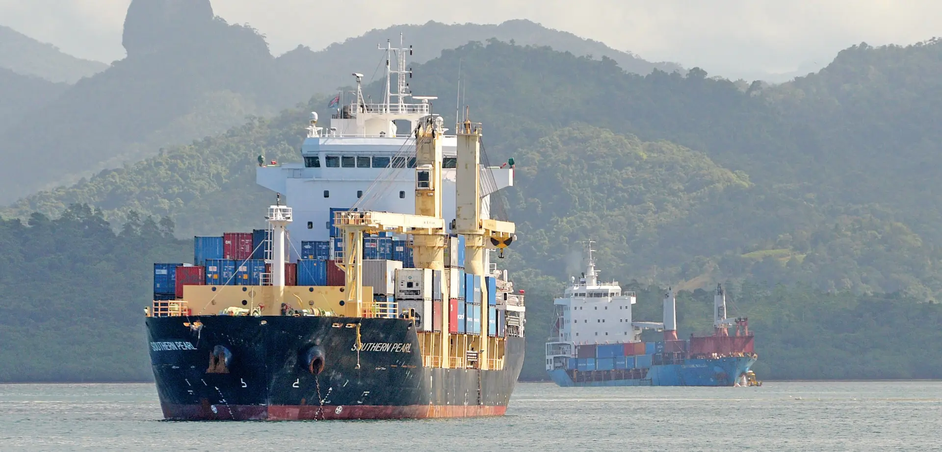 Cargo Ship Southern Pearl (left) and Capitaine Wallis Berth in Suva Harour on June 14, 2022. Photo: Ronald Kumar.